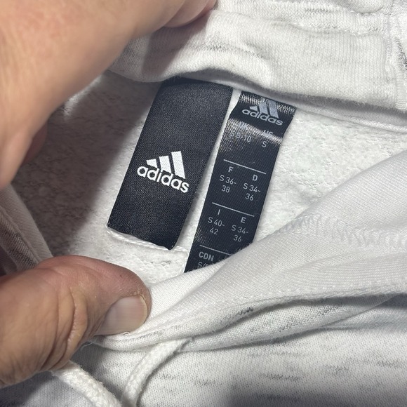 Adidas Hoodie Women's Small Sweatshirt White/Black Pullover Sweater Hip Hop USA - Picture 3 of 6